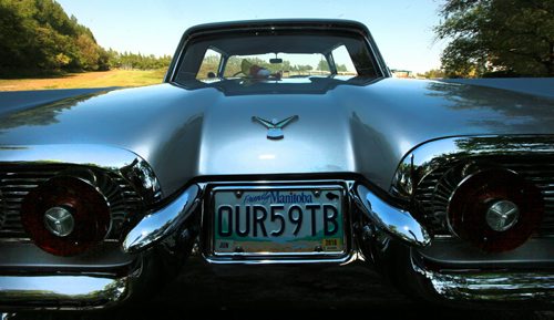 1959 Thunderbird owned by Germain Bremaud, See Larry D'argis story re: Fabulous fifties Flashback Weekend. Sept 1, 2015 / (Phil Hossack / Winnipeg Free Press)