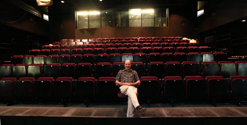 Chris Johnson a professor who has spearheaded the project, poses in the new Conklin Theatre opening at U of M this fall. Kevin Prokosh story. September 1, 2015 - (Phil Hossack / Winnipeg Free Press)