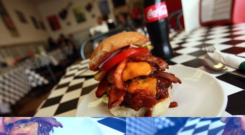 DIner's Grill, signature sandwich the Double Diners Cheeseburger. See Dave Sanderson story.  Sept 3, 2015 - (Phil Hossack / Winnipeg Free Press)