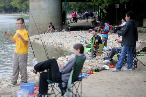 Around 230 participants took part in a charity fishing derby at The Forks in support of youth programs at Marymound, Saturday, September 5, 2015. (TREVOR HAGAN/WINNIPEG FREE PRESS)