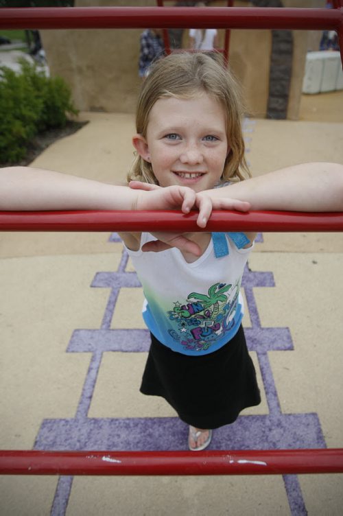 September 7, 2015 - 150907 - McKayla Friesen, 9, who is heading back to school Wednesday, was hanging out at The Forks Monday, September 7, 2015. John Woods / Winnipeg Free Press