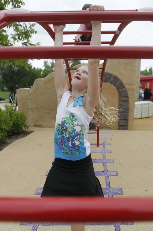 September 7, 2015 - 150907 - McKayla Friesen, 9, who is heading back to school Wednesday, was hanging out at The Forks Monday, September 7, 2015. John Woods / Winnipeg Free Press