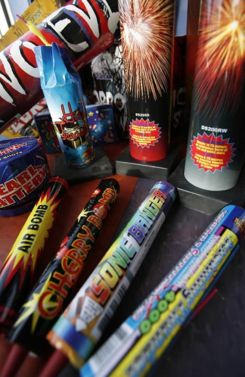 John Woods / Winnipeg Free Press / December 18/07- 071218  - A sample of some of the goodies found at Archangel Fireworks Inc. Tuesday December 18, 2007.   Archangel was crowned the grand champion at the 2007 HSBC Celebration of Light Trophy in Vancouver.
