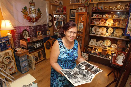 Jo-Ann Giesbrecht loves British royalty so much she has a room in her home dedicated to memorabilia. BORIS MINKEVICH / WINNIPEG FREE PRESS PHOTO Sept. 9, 2015