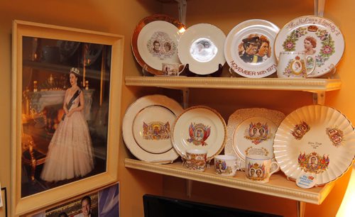 Jo-Ann Giesbrecht loves British royalty so much she has a room in her home dedicated to memorabilia. BORIS MINKEVICH / WINNIPEG FREE PRESS PHOTO Sept. 9, 2015