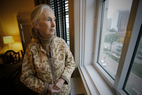 September 10, 2015 - 150910 - Jane Goodall is photographed in a downtown Winnipeg Hotel Thursday, September 10, 2015.  John Woods/Winnipeg Free Press