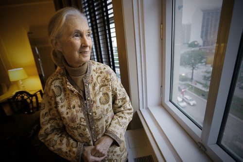 September 10, 2015 - 150910 - Jane Goodall is photographed in a downtown Winnipeg Hotel Thursday, September 10, 2015.  John Woods/Winnipeg Free Press