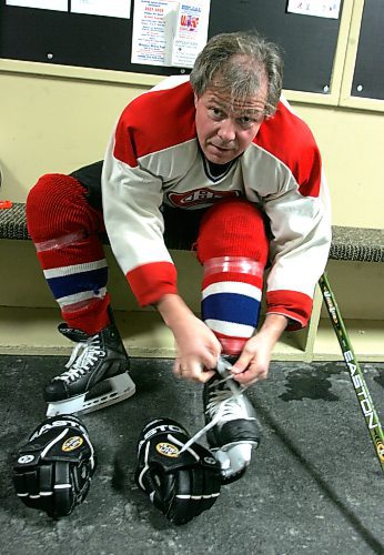 BORIS MINKEVICH / WINNIPEG FREE PRESS  071220 Rec hockey player Dr. Jim Willows at the Winnipeg Winter Club. He does not like all the hacking and slashing in the Winnipeg Rec League.