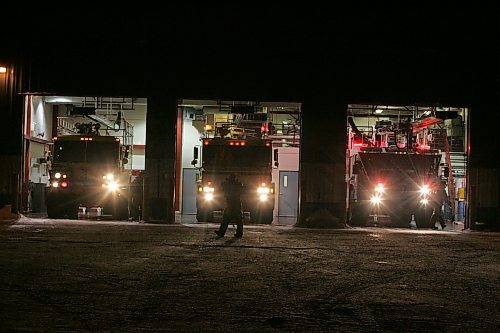 BORIS MINKEVICH / WINNIPEG FREE PRESS  071220 Life at the Winnipeg Airport fire hall. The crew did some training in the evening. FULL CUTLINES TO COME