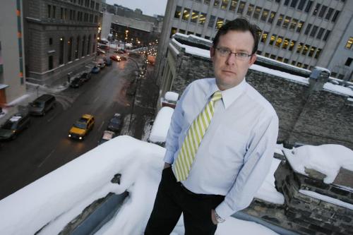 John Woods / Winnipeg Free Press / December 21/07- 071221  - Patrick Munroe, president of PDM Hospitality, photographed on a rooftop in Winnipeg's Exchange District Freiday, December 21, 2007.  Munroe is starting a class action law suit against the MLCC to get back the supplementary license fee on wine which is charged to restaurants.