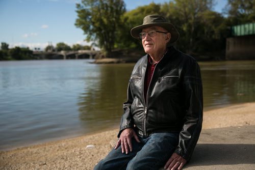 Dr. Leigh Syms, former associate curator of archeology at Manitoba Museum on the river trail at The Forks. 150910 - Friday, September 11, 2015 -  MIKE DEAL / WINNIPEG FREE PRESS