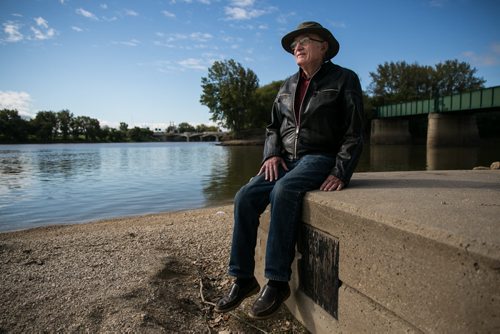 Dr. Leigh Syms, former associate curator of archeology at Manitoba Museum on the river trail at The Forks. 150910 - Friday, September 11, 2015 -  MIKE DEAL / WINNIPEG FREE PRESS