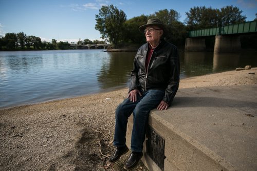 Dr. Leigh Syms, former associate curator of archeology at Manitoba Museum on the river trail at The Forks. 150910 - Friday, September 11, 2015 -  MIKE DEAL / WINNIPEG FREE PRESS