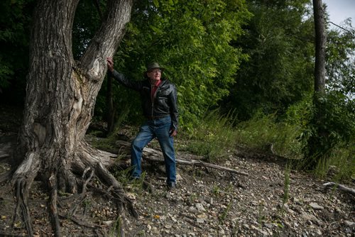 Dr. Leigh Syms, former associate curator of archeology at Manitoba Museum on the river trail at The Forks. 150910 - Friday, September 11, 2015 -  MIKE DEAL / WINNIPEG FREE PRESS