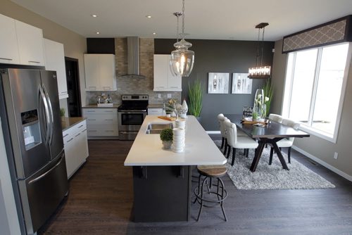 HOMES - 71 John Pelland Road in Sage Creek. Kitchen area. Kensington Homes Rene Giroux. BORIS MINKEVICH / WINNIPEG FREE PRESS PHOTO Sept. 14, 2015