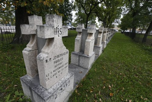 MOVING PRIESTS GRAVES.   The Construction association website, invitation to bid to disinter and move Oblate Fathers Cemetery  at Rue Des Meurons and Provencher Blvd. Randy Turner story.  Wayne Glowacki / Winnipeg Free Press September 15 2015