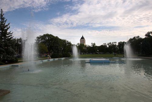 Manitoba Legislature and surrounding infrastructure tour- The fountain in memorial park will need work soon-See Bruce Owen Manitoba Legislature maintenance feature- Sept 14, 2015   (JOE BRYKSA / WINNIPEG FREE PRESS)