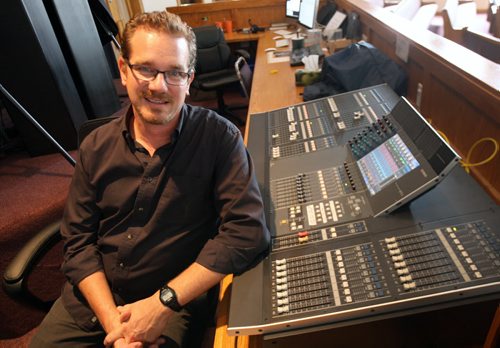 Steve Dick- Worship Pastor at Eastview Community Church, 3500 De Vries Ave. East St Paul  will be holding a  how to workshop for sound and audio technicians at churches- See Brenda Suderman  faith story- Sept 17, 2015   (JOE BRYKSA / WINNIPEG FREE PRESS)