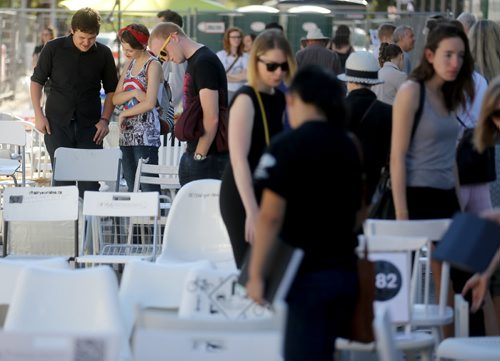 Chair Your Ideas on King Street in front of City Hall, Saturday, September 19, 2015. (TREVOR HAGAN/WINNIPEG FREE PRESS)