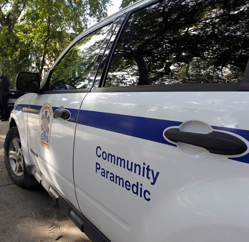 Emergency Program in the Community (EPIC). Karen Martin is a paramedic who works mainly with the community paramedic program. BORIS MINKEVICH / WINNIPEG FREE PRESS PHOTO Sept. 22, 2015