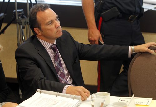 Training workshop currently underway on the topic of Fair and Impartial Policing. Winnipeg Police Service Deputy Chief Danny Smyth. Canad Inns. BORIS MINKEVICH / WINNIPEG FREE PRESS PHOTO Sept. 24, 2015