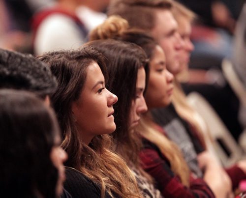 All Candidates debate at Sisler High Thursday afternoon drew over a hundred studnets from class. See story. September 24, 2015 - (PHIL HOSSACK / WINNIPEG FREE PRESS)