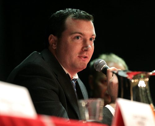 All Candidates debate at Sisler High Thursday afternoon John Redekopp (Green)). See story. September 24, 2015 - (PHIL HOSSACK / WINNIPEG FREE PRESS)