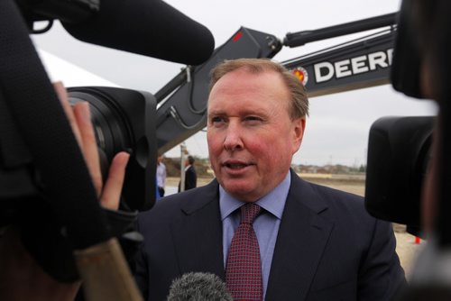 Outlet Collection Winnipeg ground breaking ceremony. Paul Gleeson (Ivanhoé Cambridge) BORIS MINKEVICH / WINNIPEG FREE PRESS PHOTO  Sept. 25, 2015