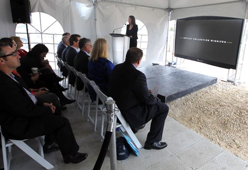 Outlet Collection Winnipeg ground breaking ceremony. General shots of the event. BORIS MINKEVICH / WINNIPEG FREE PRESS PHOTO  Sept. 25, 2015