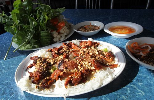 Nhu Quynh Vietnamese Restraunt Review.  Charbroiled Pork.  See Warhaft review. September 25, 2015 - (PHIL HOSSACK / WINNIPEG FREE PRESS)