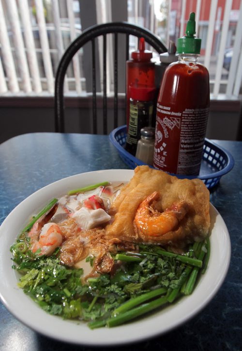 Nhu Quynh Vietnamese Restraunt Review. Pnom Penh soup with crepe and shrimp.  See Warhaft review. September 25, 2015 - (PHIL HOSSACK / WINNIPEG FREE PRESS)