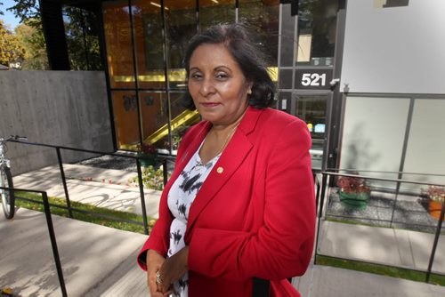 Rita Chahal at Welcome Place (Manitoba Interfaith Immigration Council )- Only agency in MB that helps people file refugee claims (Welcome Place) no longer has the funding for it and may stop providing the service  so there would be no one to do it. -See Carol Sanders story- Sept 28, 2015   (JOE BRYKSA / WINNIPEG FREE PRESS)