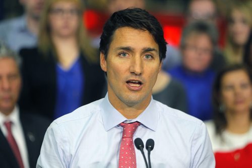 Liberal Party Leader Justin Trudeau at Carte International in Winnipeg on Tuesday.  BORIS MINKEVICH / WINNIPEG FREE PRESS  Sept. 29, 2015