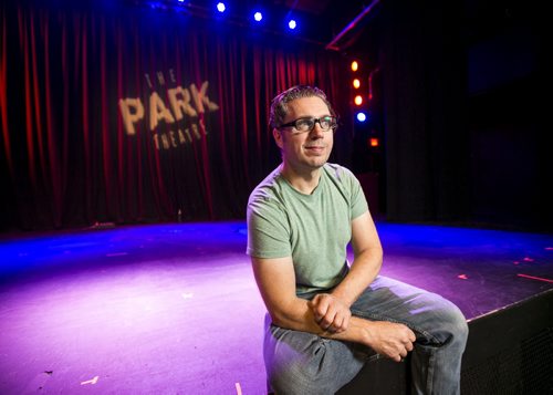 Erick Casselman, owner of the Park Theatre, at the popular South Osborne music venue in Winnipeg on Tuesday, Sept. 29, 2015.  The Park is celebrating its tenth anniversary this week. Mikaela MacKenzie / Winnipeg Free Press