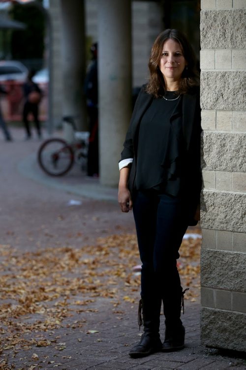 Shauna Labman, a U of M professor at the Immigrant and Refugee Community Organization of Manitoba, IRCOM, Wednesday, September 30, 2015. (TREVOR HAGAN/WINNIPEG FREE PRESS)