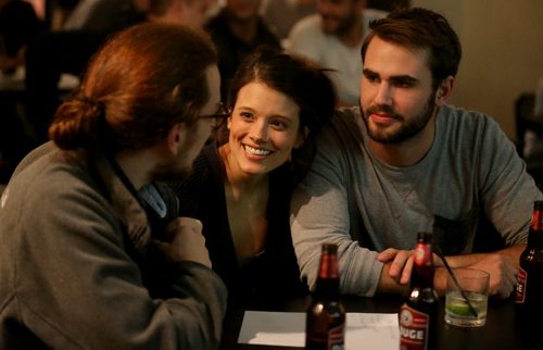 From left, Tyler Ibrahim, Joanna Vaccaro and Brent Biglow. Intersection. TV Trivia Night at Handsome Daughter featuring the show, It's Always Sunny in Philadelphia, Wednesday, September 30, 2015. (TREVOR HAGAN/WINNIPEG FREE PRESS) - for dave sanderson