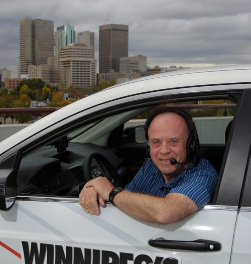 Brian Barkley is retiring from CJOB at the end of the month. He was the traffic guy for 25 years. BORIS MINKEVICH / WINNIPEG FREE PRESS  OCT 5, 2015