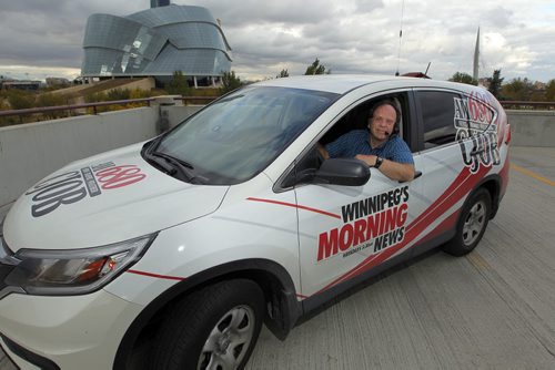 Brian Barkley is retiring from CJOB at the end of the month. He was the traffic guy for 25 years. BORIS MINKEVICH / WINNIPEG FREE PRESS  OCT 5, 2015