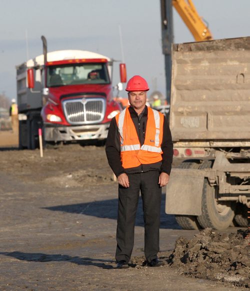 Lance Vigfusson, Deputy Minister of Manitoba Infrastructure and Transportation. At the construction site at Hyw 59 North and 101- See Dan Lett Story-Oct 06, 2015   (JOE BRYKSA / WINNIPEG FREE PRESS)