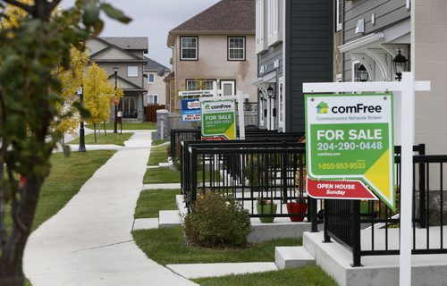 Finance. For Sale signs for condos in Bridgwater Forest.  Its to go with a story on Septembers MLS sales and housing start numbers. It was a good month for both MLS sales and housing starts. Murray McNeill story.  Wayne Glowacki / Winnipeg Free Press October 8 2015
