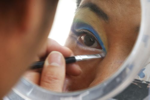 September 29, 2015 - 150929  -  Cavalier's Tomoko Charron prepares for her evening show Tuesday, September 29, 2015. John Woods / Winnipeg Free Press