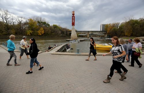 Marina, docks, Assiniboine River. At The Forks. For RIVER PROJECT Sunday, October 11, 2015. (TREVOR HAGAN/WINNIPEG FREE PRESS)