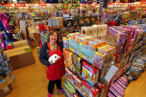 MASTERMIND TOYS - New store opening this month on the NE side of Kenaston and McGillivray.  Store manager Lene Ziprick poses in the toy store. BORIS MINKEVICH / WINNIPEG FREE PRESS  OCT 16, 2015
