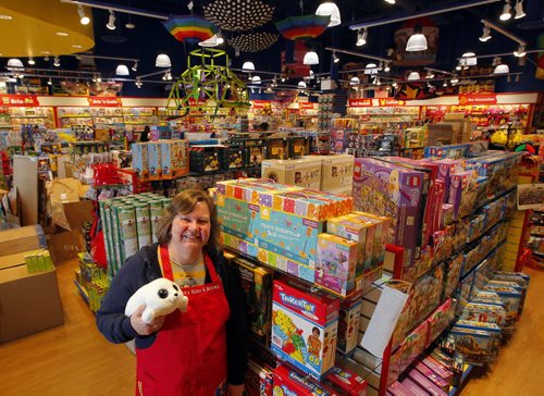 MASTERMIND TOYS - New store opening this month on the NE side of Kenaston and McGillivray.  Store manager Lene Ziprick poses in the toy store. BORIS MINKEVICH / WINNIPEG FREE PRESS  OCT 16, 2015
