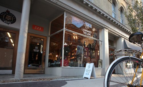 49.8 ThreadsLennard Taylor  - success of pop-up stores portrait of Lennard at the store on McDermot Ave.    Outside shot.  Oct 15, 2015 Ruth Bonneville / Winnipeg Free Press play