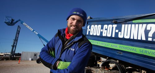 Patrick Love, GM of 1-800-Got-Junk, will be picking up a large load of TV's and electronics when the company helps with a free drop off at Staples Saturday.   See Geoff Kirbyson story.  Oct 21, 2015 Ruth Bonneville / Winnipeg Free Press