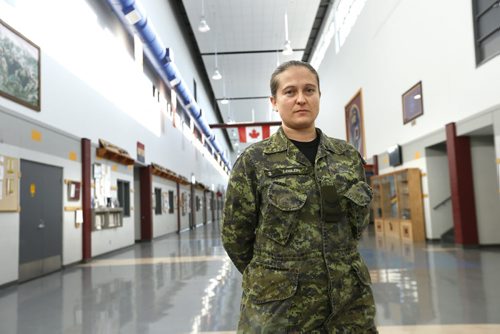 49.8 Leading Seaman Jessica Leiblein is with 2PPCLI at the CFB Shilo.  Although she currently has a navy rank as she has transferred to a different career path within the CAF she was an infantry soldier with the 2PPCLI during OP MEDUSA in Afghanistan in 2006-07.Kevin Rollason story. Wayne Glowacki / Winnipeg Free Press October 22 2015
