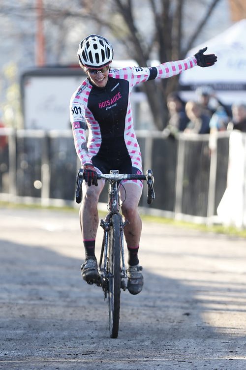 October 24, 2015 - 151024  -  Athletes compete in the Canadian Cyclocross Championships at The Forks Saturday, October 24, 2015. John Woods / Winnipeg Free Press