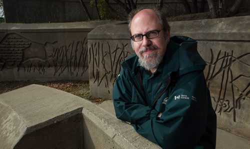 Scott Stephen, an historian at Parks Canada, close to where the federal government agency conducted archeological digs during the construction of The Forks.  150930 - Thursday, September 01, 2015 -  MIKE DEAL / WINNIPEG FREE PRESS