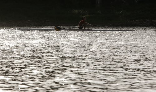 Members of the Winnipeg Rowing Club during an early morning practice on the Red River.  150919 - Saturday, September 19, 2015 -  MIKE DEAL / WINNIPEG FREE PRESS